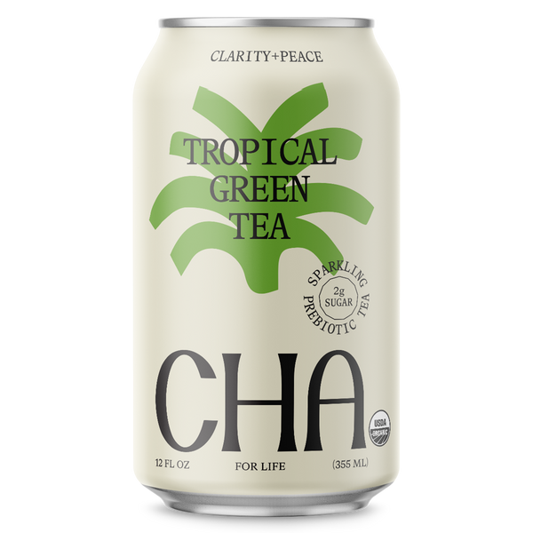 CHA Tropical Green Tea (12oz Can - 12 Pack)