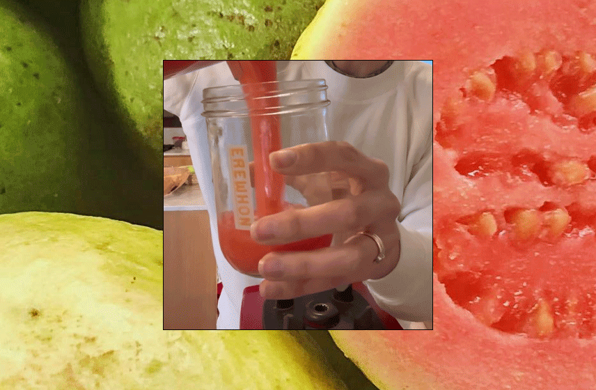 Guava Cooler Slushy with Boba