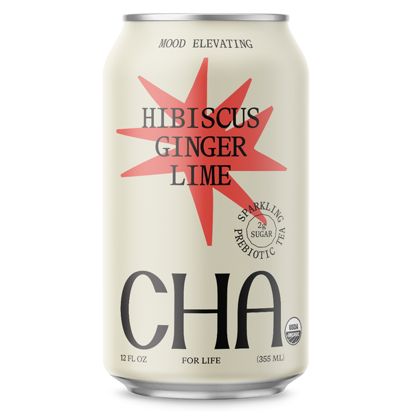 CHA Hibiscus Ginger Lime (12oz Can - 12 Pack)